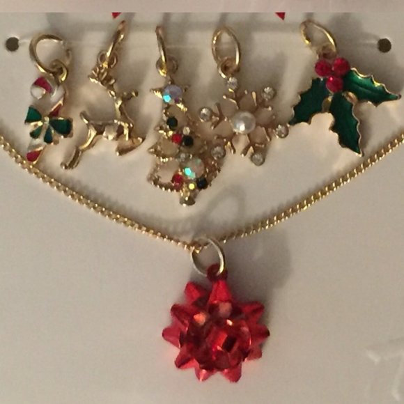 Xmas Holiday Earrings, Necklace, Pendants Charms - Picture 5 of 9